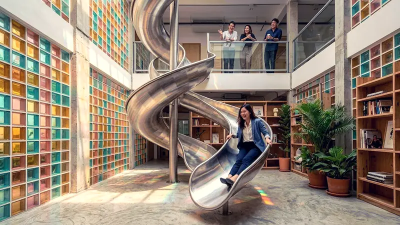 Khotkool Office: Văn phòng tại Bangkok với cầu trượt và k... - Foto 1
